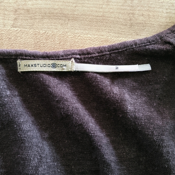 Max Studio Brown Ruched Top - Picture 9 of 11